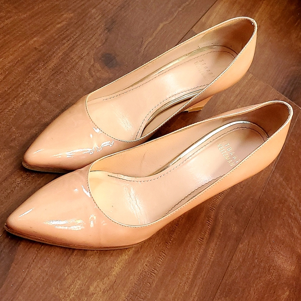 Stuart Weitzman Nude Wedges. Worn once